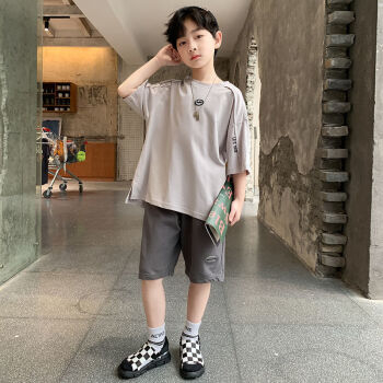 兒童衣服孩小孩衣服 男夏款10歲小男孩中大童13-15歲夏裝男童夏季服裝