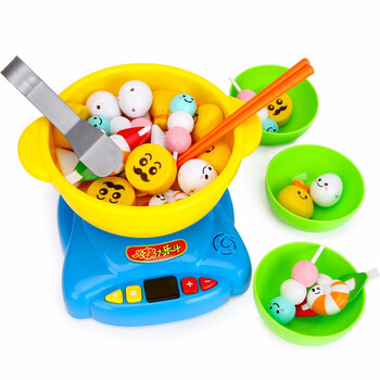 儿童火锅大乐斗玩具夹夹乐仿真过家家厨房玩具套装餐具练习拿筷子游戏