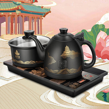 底部自动上水烧水壶 泡茶恒温保温一体茶具电茶炉茶艺炉电热水壶 金灶