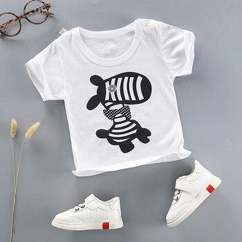 新品热卖夏装儿童短袖t恤男童女童纯棉半袖打底衫宝宝中小童小孩上衣