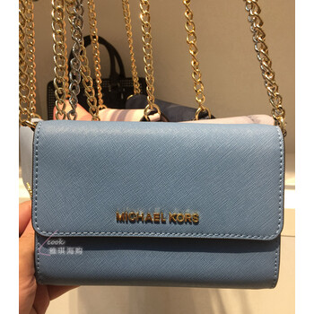 美国代购 mk女包 真皮链条包迷你短款翻盖小方包单肩斜跨包信封包