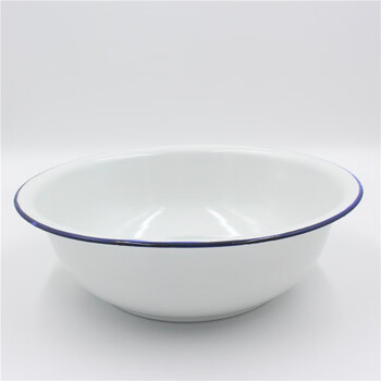 搪瓷盆白色双料搪瓷盆 老式白盆熬药盆 洗脸盆 洗pp盆 明火加热盆 28