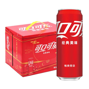 可口可乐(coca-cola) 经典美味礼盒装 330ml*12罐装整箱 汽水碳酸饮料