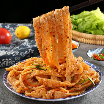 特产牛筋面甘肃速食凉面手工拌面特色小吃麻辣面粗面条250克装