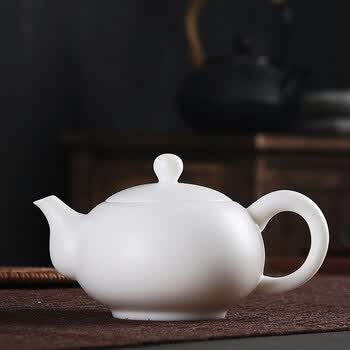 德化白瓷茶壶羊脂玉高白西施壶茶壶功夫茶具泡茶壶过滤单壶 高白倒把