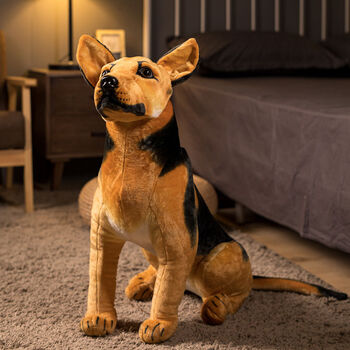 六一儿童节礼物仿真狗狗公仔毛绒玩具动物大狼狗玩偶站姿狗趴姿狗摆件