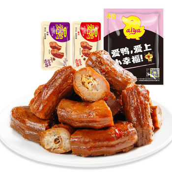 爱鸭鸭脖香辣320g 卤味鸭脖熟食 休闲零食小吃 真空袋装 开袋即食 小