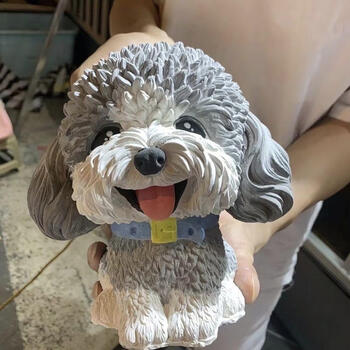 甜苗苗diy大号石膏娃娃存钱罐泰迪狗手工彩绘涂色颜料生日礼物玩具 真