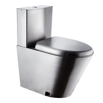 304不锈钢马桶坐便器家用卫生间普通座便器不锈钢冲水抽水马桶不锈钢