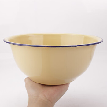 搪瓷碗 碗加深搪瓷碗搅拌碗饭碗老式碗盆碗 汤碗 盆抖音