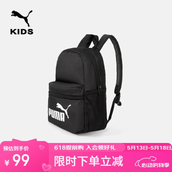 彪马（PUMA）彪马儿童背包旅行包双肩包印花书包 079879 黑色 OSFA