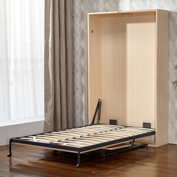 隐形床壁床单人床 壁挂床带书桌多功能正侧翻靠墙折叠翻板床用五金