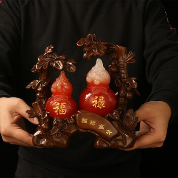 金祥源 福禄高升葫芦摆件工艺品 家居客厅装饰品酒柜玄关电视柜办公室