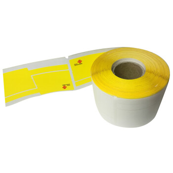 北京万优 万悠 尾纤打印纸45mm*30mm+46mm*2 黄200片/卷（wo）