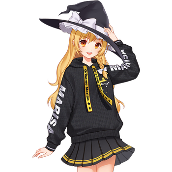 漫踪东方project雾雨魔理沙印象休闲带帽保暖毛衣动漫周边服装 东方