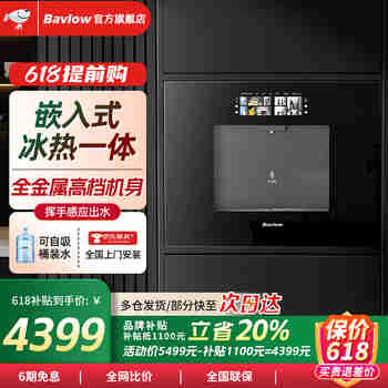 BAVLOW帕孚第四代无水箱无内胆即热饮水机嵌入式壁挂自吸超薄家用速热管线机可接桶装水 【嵌入式冰热款】GT500嵌入式管线机（不带过滤）