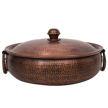 铜火锅盆电磁炉加厚紫铜火锅家用商用鸳鸯锅复古做旧纯铜平底燃气用纯