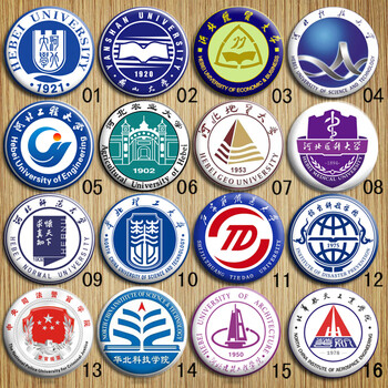 河北华北经贸医科技建筑工程农业地质师范燕山大学校院徽章胸针 04