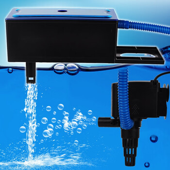 松宝鱼缸过滤器 三合一顶部过滤 水族箱潜水泵上滤增氧设备 15w