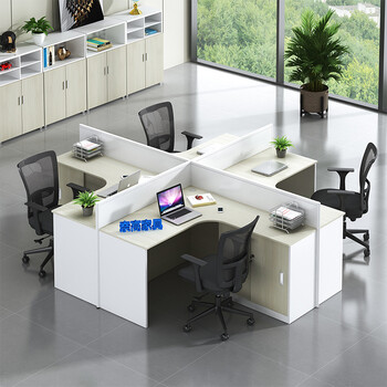 奈高办公桌屏风位隔断办公位财务隔断员工隔断组合职员位十字型4人位