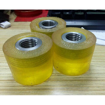 气缸缓冲减震垫皮胶压头聚氨酯缓冲垫内螺纹优力胶牛筋防撞头 m18*1.