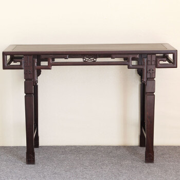 琴桌木木古琴桌琴架仿古实木琴台中式条案玄关供桌子 黑枝木方头琴桌