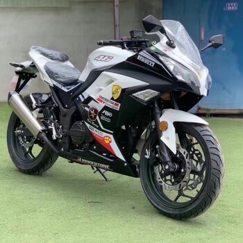 川崎小忍者250燃油地平线重机h2趴赛双缸r3跑车v6炫酷机车摩托车白色