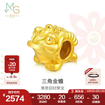 周生生 足金Charme串珠三脚金蟾黄金转运珠男女手串90020C定价