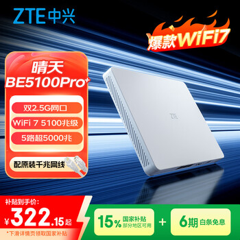 中兴（ZTE）晴天墙面BE5100Pro+  产品图片