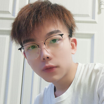 纯钛眼镜框男大脸全框超轻复古近视眼镜架女韩版潮斯文败类半框方 单