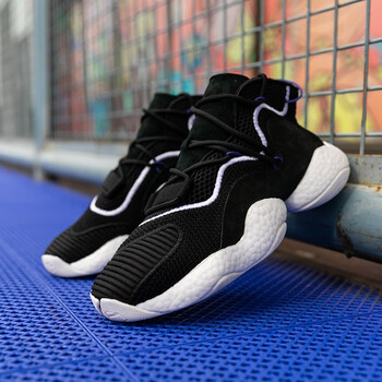 crazy byw尼克杨黑白天足篮球鞋男鞋室外篮球鞋透气耐磨运动鞋男 黑