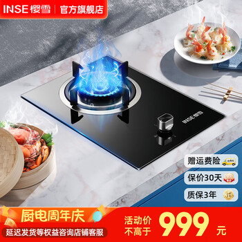 樱雪（INSE）煤气灶单灶 家用液化气嵌入式天然气台式单灶燃气灶猛火单煤气炉具Q2026B 气源 Q2026 (天然气12T)