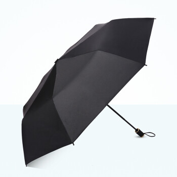 WILLIAM&KATE商务双人伞大伞纯色简约黑胶伞加固防风晴雨伞太阳伞伞 黑色