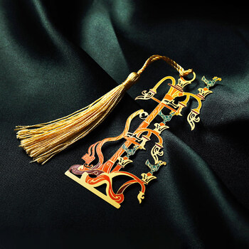 溥畔三星堆纪念品 复古流苏书签文创纪念品带朋友生日礼物 神树签