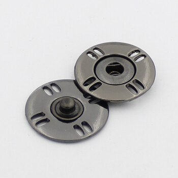 大衣暗扣扣子隐形双面羊绒暗扣大衣女金属按扣毛衣毛呢摁扣 八孔枪黑