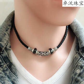 【官方旗舰店】项链男锁骨链日韩学生男士项链韩版挂件潮人男生脖子