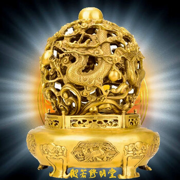 修明堂铜九转乾坤鼎摆件九龙戏珠摆件办公室家居桌面摆件 礼品工艺品