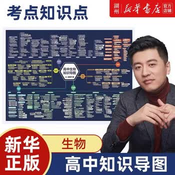 正版 抖音同款高中知识导图语文数学英语物理知识点思维导图挂图 学蔚来带你决胜高考 高考知识点思维导图 挂图海报 高中生物知识导图