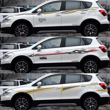 铃木锋驭汽车贴纸拉花骁途个性车身腰线彩条装饰贴画维特拉sx4切记拍