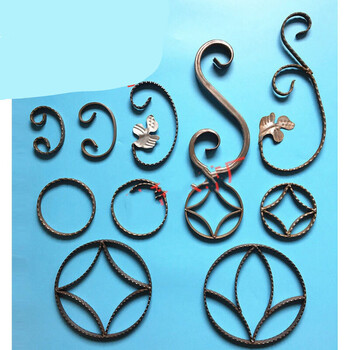 pdq铁艺大门配件大全铁花护栏杆围栏铁艺花配件铁圆圈圈圆环焊接件