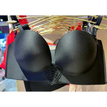 兰卓丽光面半杯内衣舒适隐形上托聚拢无痕文胸防滑软钢圈 肤色110 75a