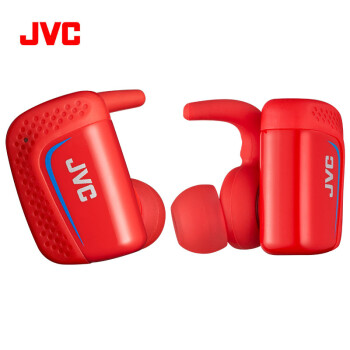杰伟世（JVC） HA-ET900BT 真无线蓝牙耳机 耳塞式跑步运动防水耳机 适用苹果安卓通用版 红色