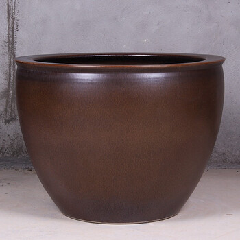 示优中式陶瓷鱼缸庭院大号水缸室外1米大荷花睡莲缸别墅缸直径90厘米