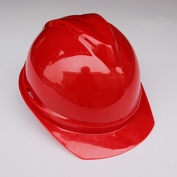 帽工地施工建筑电力加厚国标透气工程帽印字胜梅思安全帽 v型透气红色