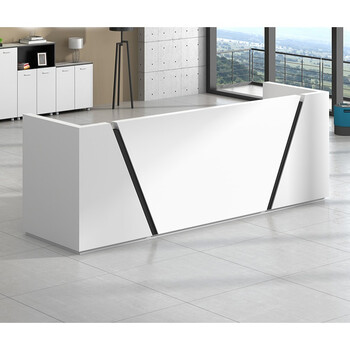 简约现代公司迎宾台接待台学校美容院培训吧台桌收银台柜台前台桌 3.