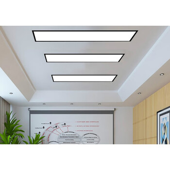 嵌入式led长条灯办公室吸顶吊顶灯店铺过道走廊照明暗装灯具 白/90*10