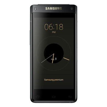 三星领世旗舰8 4GB+64GB 黑色（SM-G9298）翻盖智能商务手机 4.2英寸双屏 无线充电 双卡双待手机