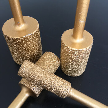 加长圆柱金刚石钎焊铸铁打磨头砂磨头粗砂柄6头10-1