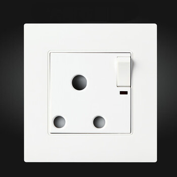 南非bs英式英标15a三脚大圆头插座面板三孔电源开关16a三圆印度【图片