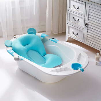 婴儿浴盆可坐躺新生的儿宝宝洗澡盆儿童大号大浴桶小孩沐浴用品 蓝色